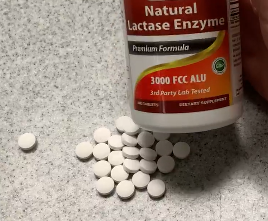 Ilustracija tableta laktaze